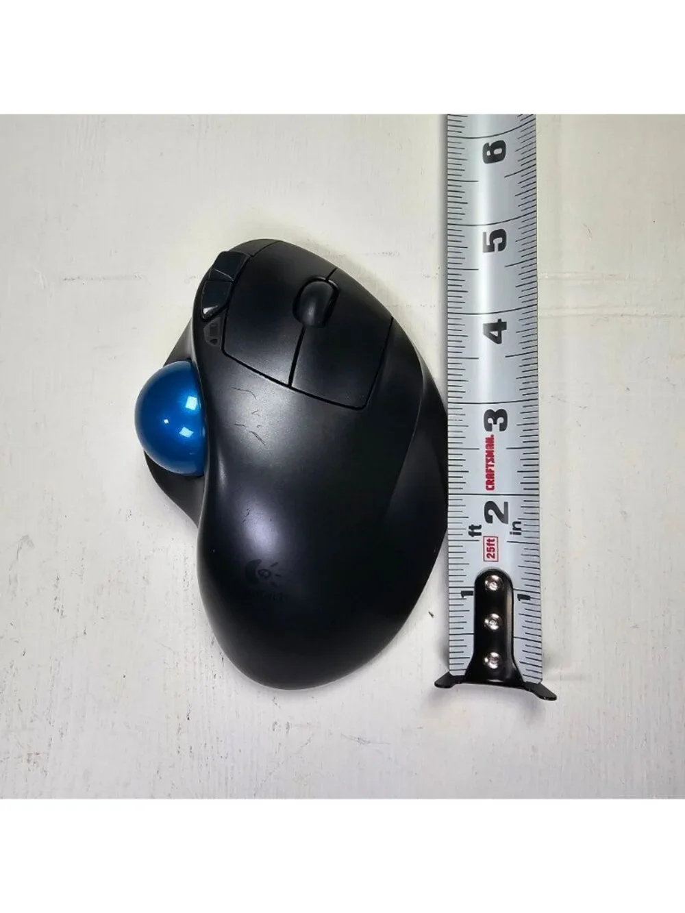 Logitech M570 Ergonomic Wireless Trackball Mouse w/ USB Receiver Black/Blue